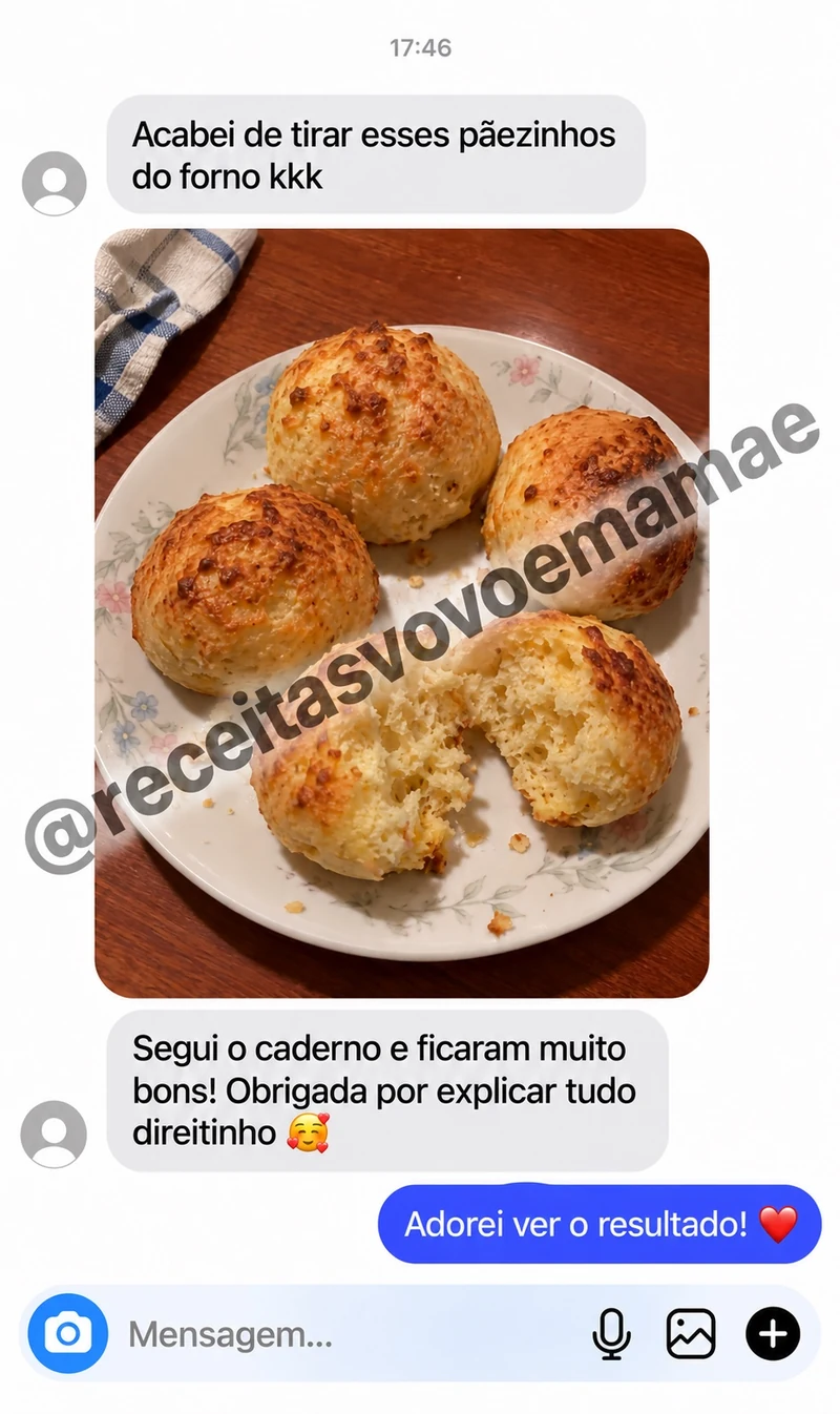 Conversa 4 sobre as receitas e o caderno