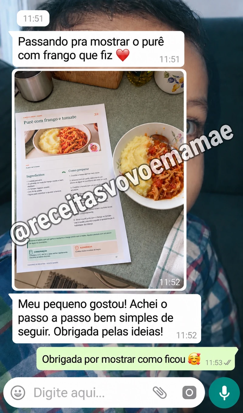 Conversa 5 sobre as receitas e o caderno